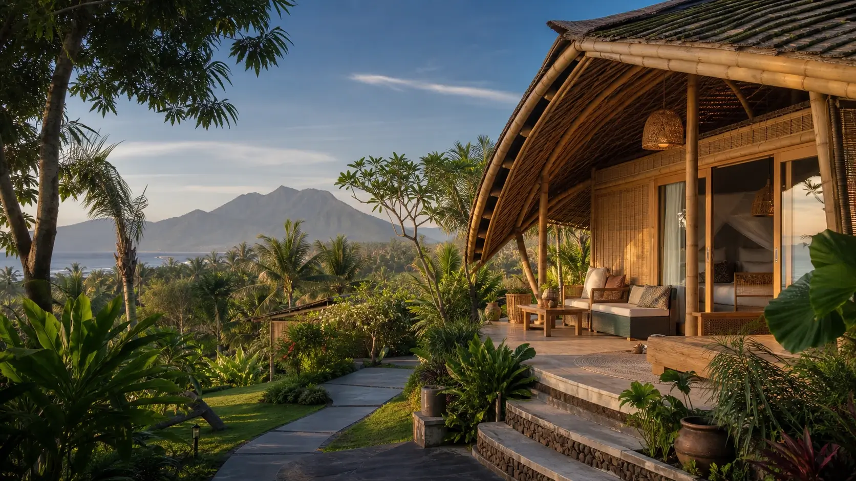 Bamboo Craft Homestay tropical garden accommodation in Lombok